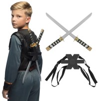 Set 2 Épées Ninja avec Étui 52 cm pas cher | Fiesta Factory
