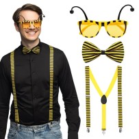 Set Abeille avec Bretelles et Lunettes pas cher | Fiesta Factory