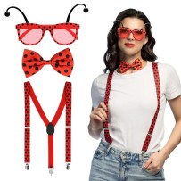 Set Coccinelle avec Bretelles et Lunettes pas cher | Fiesta Factory