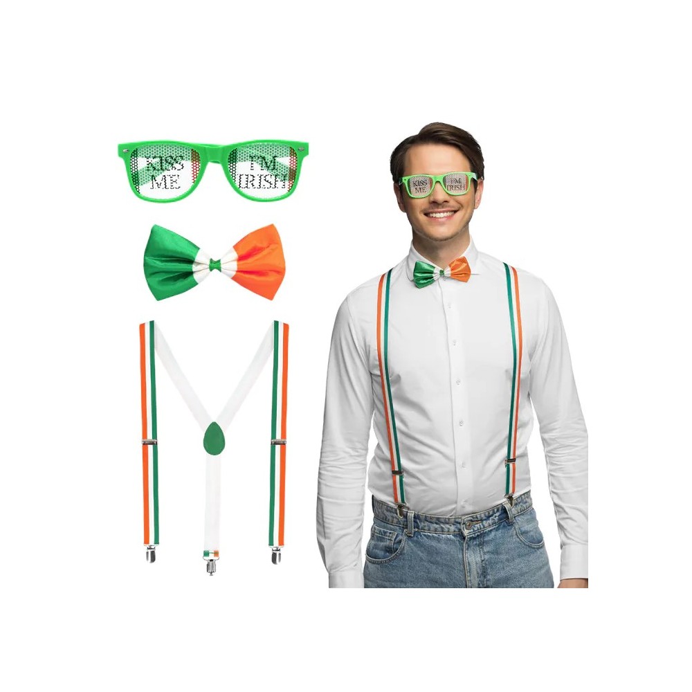 Set Irlande avec Bretelles et Lunettes pas cher | Fiesta Factory