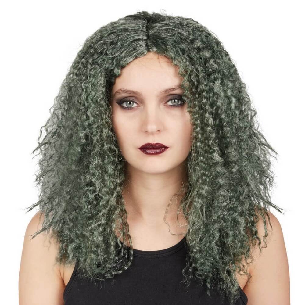 Perruque de sorcière verte - 22173 - Perruques