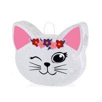 Piñata Yumi Chat Clin d’Œil 35,5 x 32,5 cm - 29763 - Piñatas
