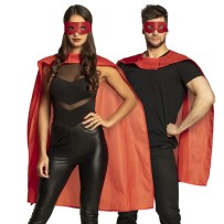 Set Héros Rouge Cape 90 cm et Loup pas cher | Fiesta Factory