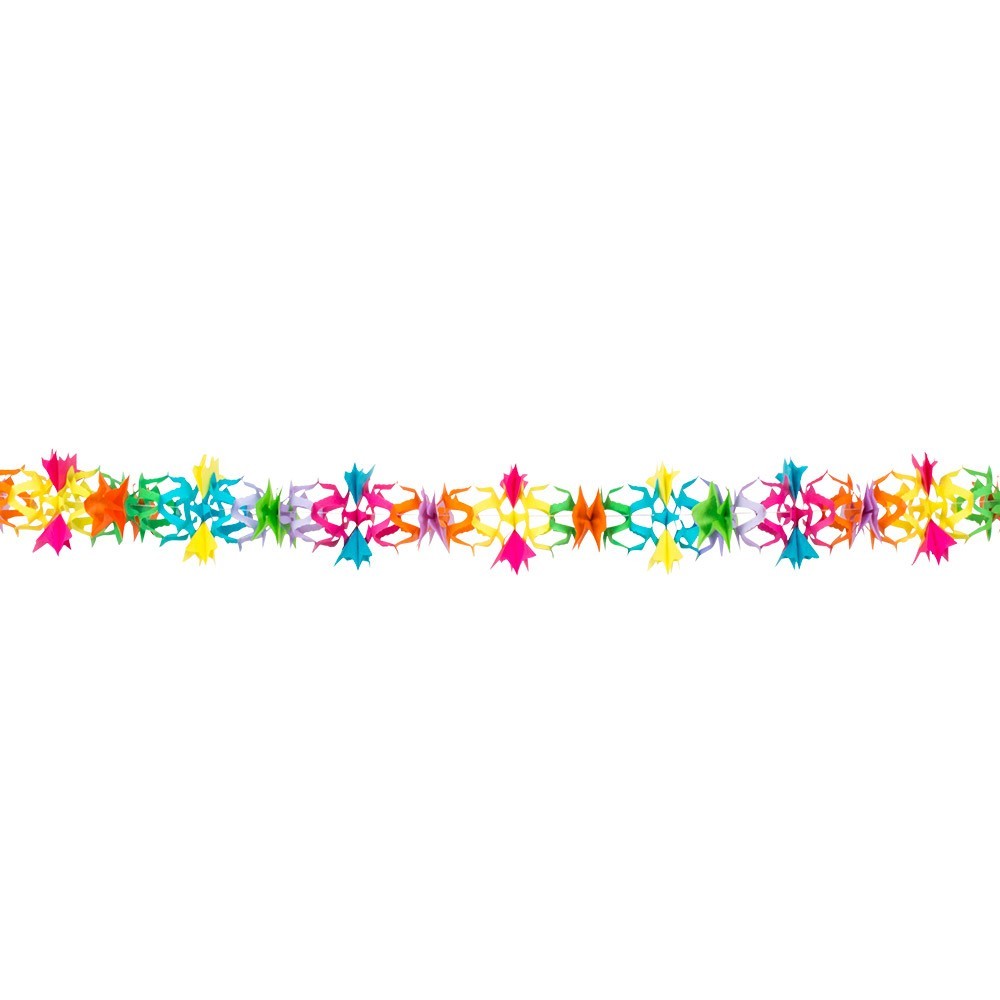 Guirlande papier Floral 6 m pas cher | Décoration florale fête