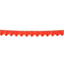 Guirlande papier Cœur 4 m pas cher | Décoration romantique