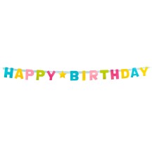 Guirlande Happy Birthday 1,5 m pas cher | Décoration anniversaire