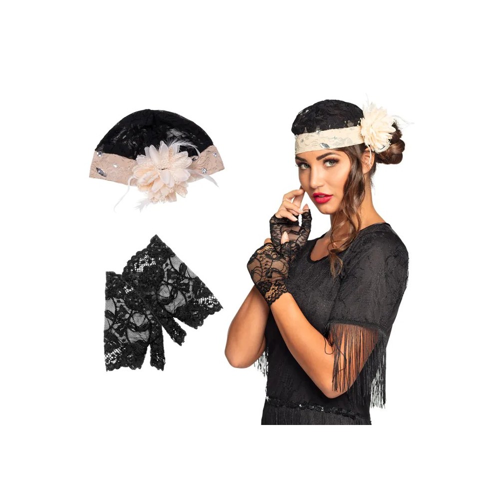 Set Charleston Bonnet et Gants Pas Cher