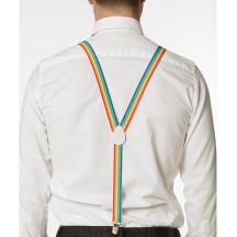 Set Classic Arc-en-ciel pas cher | Lunettes et bretelles festives | Fiesta Factory