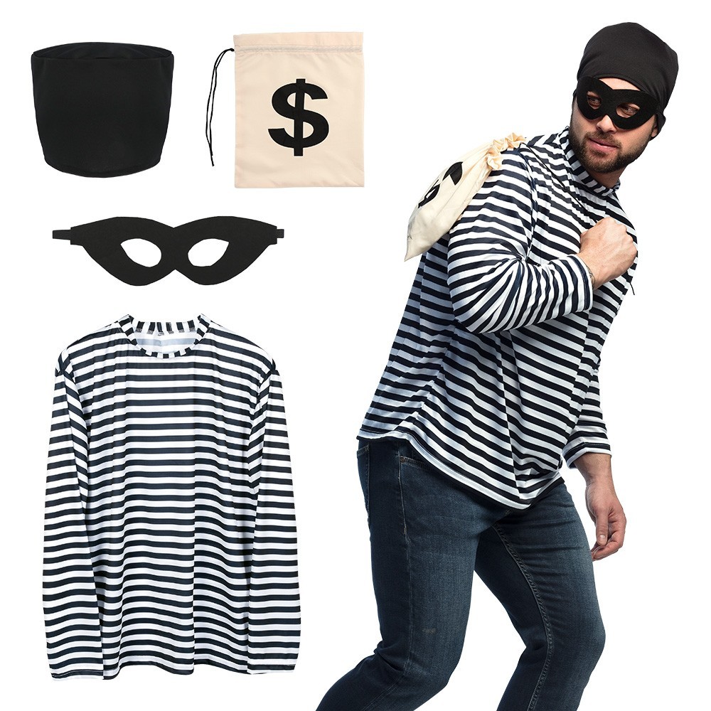 Set Cambrioleur pas cher | Accessoires voleur et bandit | Fiesta Factory