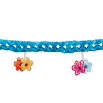 Longueur : 4 mètres • Thème : Tropical, Hawaï, Plage, Été • Impression : Double face • Coloris : 4 couleurs assorties • Matières