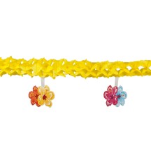 Longueur : 4 mètres • Thème : Tropical, Hawaï, Plage, Été • Impression : Double face • Coloris : 4 couleurs assorties • Matières