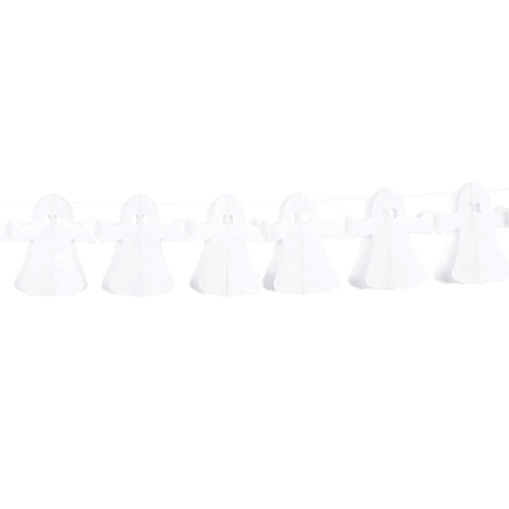 Guirlande Papier Fantôme 4 m pas cher | Décoration Halloween