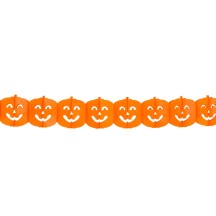 Guirlande Papier Citrouille 4 m pas cher | Décoration Halloween