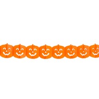 Guirlande Papier Citrouille 4 m pas cher | Décoration Halloween