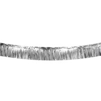 Bannière Frange Métallique Argent 6 m Pas Cher | Décoration de Fête