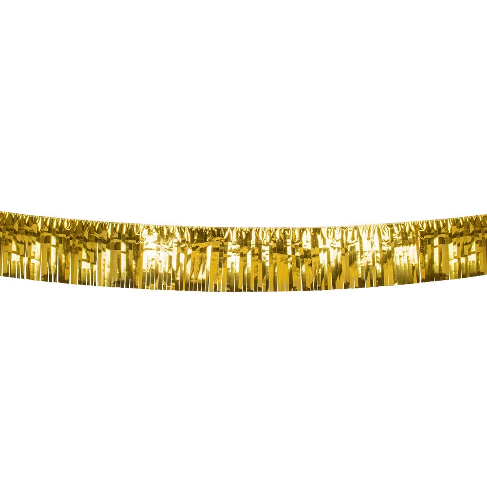 Bannière Frange Métallique Or 6 m Pas Cher | Décoration Fête Dorée