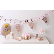 Guirlande Hello Girl 1,43 m Pas Cher | Décoration Baby Shower Fille