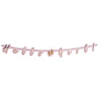 Guirlande Hello Girl 1,43 m Pas Cher | Décoration Baby Shower Fille