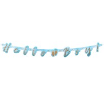 Guirlande Hello Boy 1,40 m Pas Cher | Décoration Baby Shower Garçon