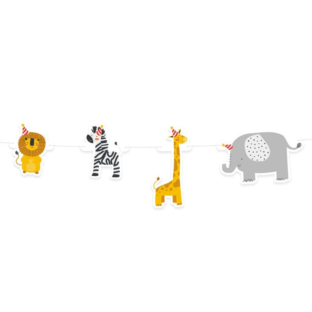 Guirlande Carton Safari 3 m Pas Cher | Décoration Anniversaire Jungle
