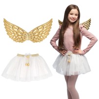 Set Enfant Ange Or pas cher | Accessoires ange doré enfant | Fiesta Factory