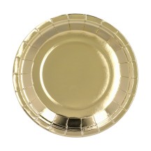 Set de Table Or Pas Cher - 6 Assiettes, 6 Gobelets et 12 Serviettes