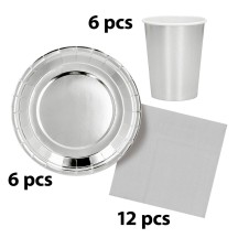 Ensemble de Table Argent Pas Cher | Décoration et Vaisselle de Fête