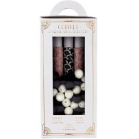 Boîte ART DECO Blanche – 5 Sarbacanes + 50 Boules CEE - 21423 - Cotillons