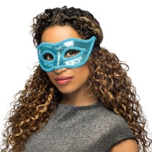 Masque de Venise à sequins turquoise | Carnaval, Bal masqué et Soirée déguisée