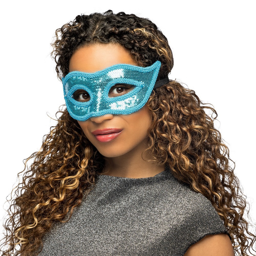 Masque de Venise à sequins turquoise | Carnaval, Bal masqué et Soirée déguisée