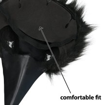 Demi-masque peluche Corneille réaliste adulte pas cher