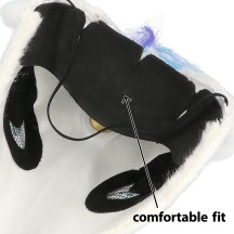 Demi-masque peluche Licorne réaliste adulte pas cher