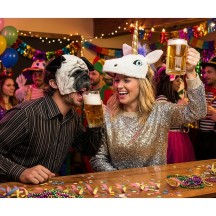 Demi-masque peluche Licorne réaliste adulte pas cher