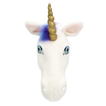 Demi-masque peluche Licorne réaliste adulte pas cher