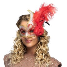 Loup Venise Cygne à plumes 4 couleurs | Masque vénitien pas cher
