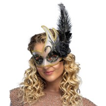 Loup Venise Cygne à plumes 4 couleurs | Masque vénitien pas cher