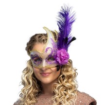 Loup Venise Cygne à plumes 4 couleurs | Masque vénitien pas cher