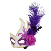 Loup Venise Cygne à plumes 4 couleurs | Masque vénitien pas cher