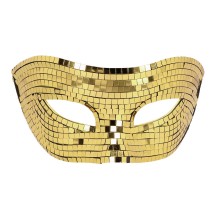 Loup Disco Or à facettes | Masque disco pas cher