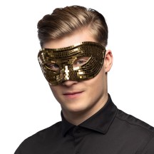 Loup Disco Or à facettes | Masque disco pas cher