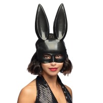Demi-masque Bunny Noir | Masque lapin pas cher