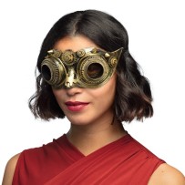 Demi-Masque Steampunk Steamcat Pas Cher | Masque Chat Femme