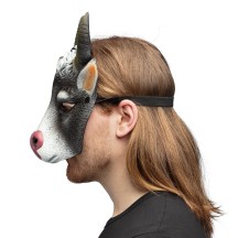 Demi-Masque Mousse Vache Pas Cher | Masque Animal Adulte & Enfant