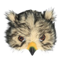 Masque peluche Hibou adulte pas cher | Demi-masque carnaval