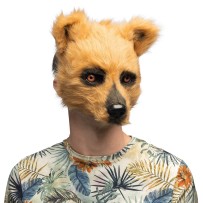 Masque peluche Ours adulte pas cher | Demi-masque carnaval