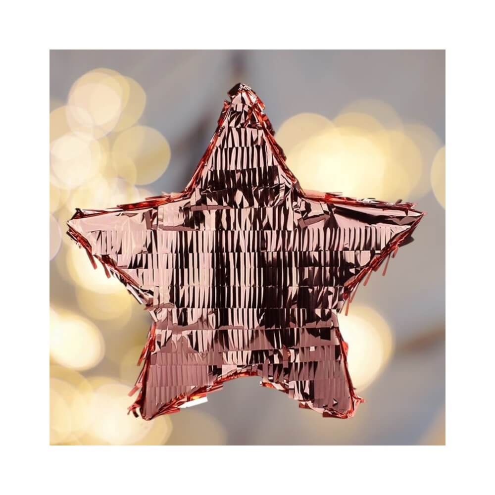 Piñata Étoile Foil Rose Gold 33 cm - 29645 - Piñatas