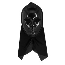 Masque Mime noir avec capuche pas cher | Masque Halloween adulte
