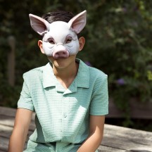 Demi-masque EVA Cochon rose pas cher | Masque cochon adulte et enfant