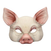 Demi-masque EVA Cochon rose pas cher | Masque cochon adulte et enfant