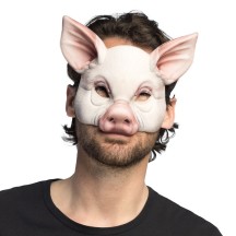 Demi-masque EVA Cochon rose pas cher | Masque cochon adulte et enfant